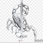 fotó vázlat egy skorpió tetoválásról, 2018.04.24. №093 - skorpió tetoválás vázlata -