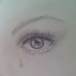 снимка Скици на сълза под очите татуировка от 10.10.2017 г. No 025 - Скици на сълза -