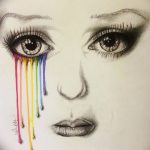 снимка Скици на сълза под очите татуировка от 10.10.2017 г. No 051 - Скици на сълза -