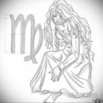 пример за скица за татуировка знак на дева 06.10.2019 №010 -Dirgo Tattoo-