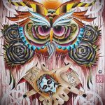 bagoly tetoválás vázlatok színes 5