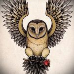 bagoly tetoválás amerikai vázlatok 2
