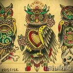 bagoly tetoválás amerikai vázlatok 13