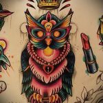 bagoly tetoválás amerikai vázlatok 17