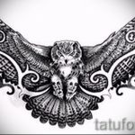 bagoly tetoválás vázlat