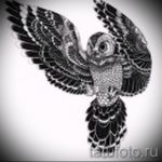 bagoly tetoválás vázlat