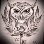 bagoly tetoválás vázlatvázlata 1