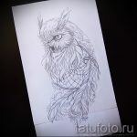 bagoly tetoválás vázlatvázlata 4