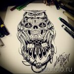 bagoly tetoválás vázlatvázlata 5