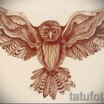 bagoly tetoválás vázlatvázlata 8