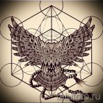 bagoly tetoválás vázlatvázlata 9