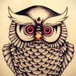 bagoly tetoválás vázlata 11