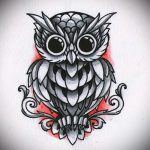 kis bagoly tetoválás vázlata 1