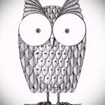kis bagoly tetoválás vázlat