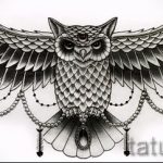 bagoly tetoválás a mellkason 1