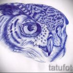 bagoly tetoválás a mellkason 2