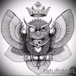 bagoly tetoválás a hátán 1