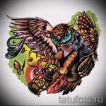 bagoly tetoválás vázlat old school 7