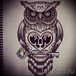 bagoly tetoválás vázlata 3