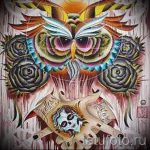 bagoly tetoválás vázlata 2