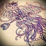 bagoly tetoválás az 1 lábán