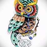 bagoly tetoválás a 4 lábán