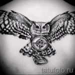 bagoly tetoválás vázlatok órával 4