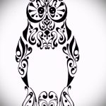 croquis de tatouage hibou sur la main 2