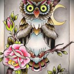 Eule Tattoo Skizzen amerikanische 2