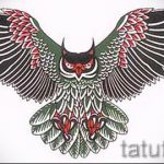 Eule Tattoo Skizzen americanische 3