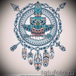 Eule und Traumfänger tätowieren Skizze 3