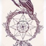 hibou et Dreamcatcher tattoage croquis 1