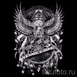 hibou et Dreamcatcher tattoage croquis 4