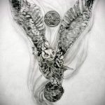 bagoly tetoválás minták az alkaron 1