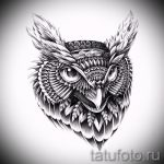 bagoly tetoválás a nyakán vázlat 2