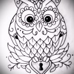 bagoly tetoválás vázlat lányoknak 3