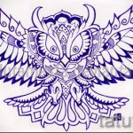 bagoly tetoválás vázlata lányoknak 13