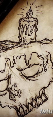 vázlat tetováló gyertya és koponya 2019.08.12. №021 - vázlat tetováló gyertya és koponya -