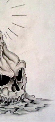 vázlat tetováló gyertya és koponya 2019.08.12. №003 - vázlat tetováló gyertya és koponya -