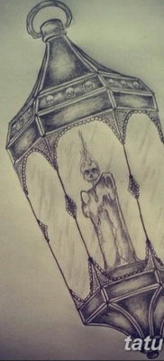 égő gyertya tetoválásának vázlata 2019.08.12. №030 - égő gyertya tetoválása -