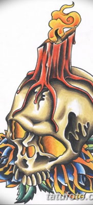 égő gyertya tetoválásának vázlata 2019.08.12. №013 - égő gyertya tetoválása -