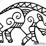 снимка Скици на татуировка на прасе (глиган) от 26.09.2017 г. №002 - Скици на прасе -