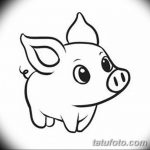 снимка Скици на татуировка на прасе (глиган) от 26.09.2017 г. №004 - Скици на прасе -