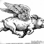 снимка Скици на татуировка на прасе (глиган) от 26.09.2017 г. №009 - Скици на прасе -