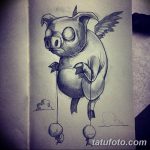 снимка Скици на татуировка на прасе (глиган) от 26.09.2017 г. №013 - Скици на прасе -