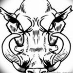 снимка Скици на татуировка на прасе (глиган) от 26.09.2017 г. №014 - Скици на прасе -