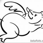 снимка Скици на татуировка на прасе (глиган) от 26.09.2017 г. №015 - Скици на прасе -