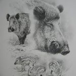 снимка Скици на татуировка на прасе (глиган) от 26.09.2017 г. №020 - Скици на прасе -