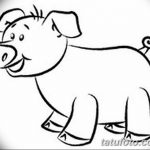 снимка Скици на татуировка на прасе (глиган) от 26.09.2017 г. №022 - Скици на прасе -