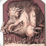 снимка Скици на татуировка на прасе (глиган) от 26.09.2017 г. №026 - Скици на прасе -